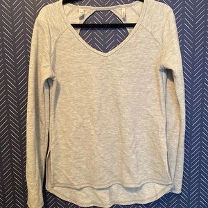 Z By Zella Womens Long Sleeve Athletic Shirt Medium| really cute open back